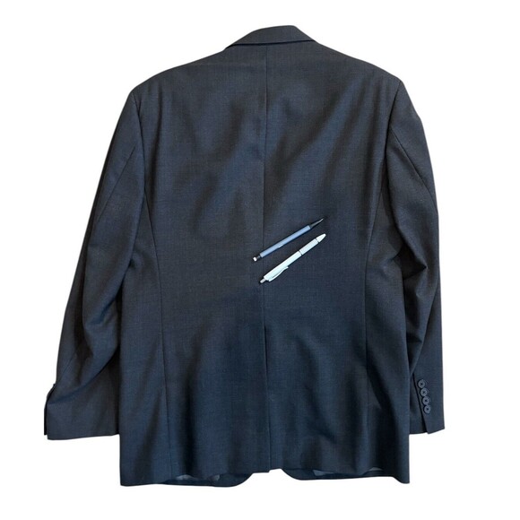 Gerald Austin Bond Street 100% Pure Wool Black Blazer Jacket Men's Size 40R - Picture 8 of 16